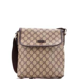 Gucci Flap Messenger Gg Coated Canvas #227528G94B